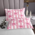 thumbnail image 3 of Erosebridal Initial Y Letter Coverlet Set Twin, Pink Ribbon Bedding Set, Chic Monogrammed Bedspread Sets Twin Size, Ultra Soft Room Decoration, 2pcs, 3 of 5