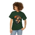 thumbnail image 4 of Halloween Witch with Black Cat Unisex Heavy Cotton Tee T-Shirt, 4 of 12