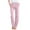 Pink, variant on Babysbule Pants for Women Women's Casual Wide Leg Pants Solid Elastic Waist Loose Long Pants With Pocket