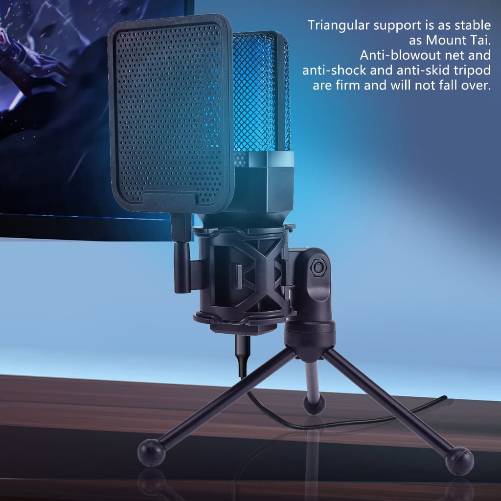 Noise Cancelling USB Condenser Microphone with Colorful Stand for Online Teaches