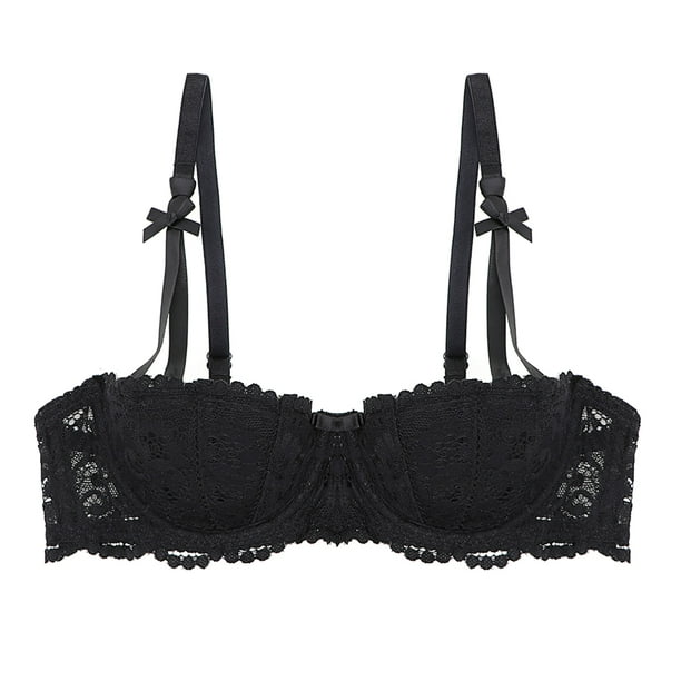 Push Up Bra for Small Chest Bralettes for Older Women Black Lace