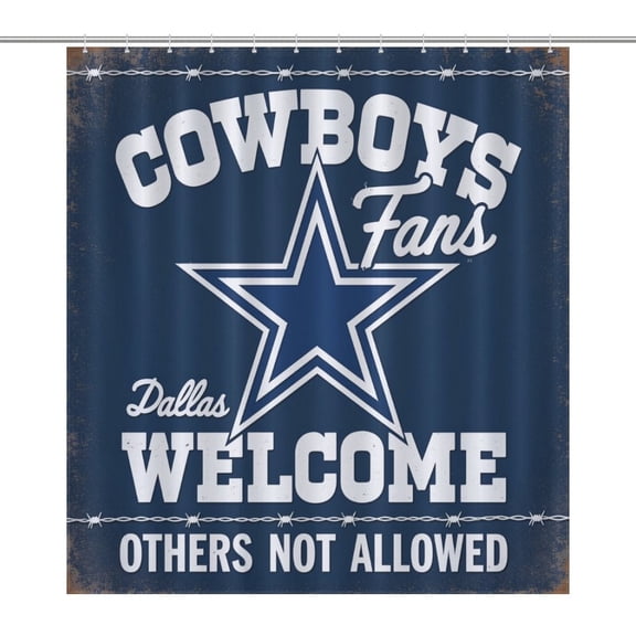 Football Cowboys Shower Curtain Bathroom Curtains Waterproof Fabric Home Partition Screen Living Room