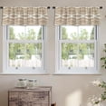 thumbnail image 2 of LALILO Kitchen Curtain Valance Ethnic Boho Traditional Rod Pocket Window Curtain 52"x 18" Set of 2, 2 of 5