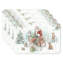 CounterArt "Magical Holidays" 4-Pack Reversible Flexible Plastic Tabletop Placemats