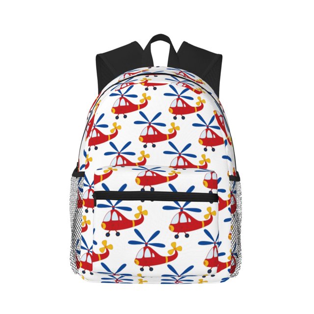 Balery Cartoon Helicopter Mochila para Mujeres y Hombres, Mochila Ligera Casual para Viajes, Mochila Clásica Básica para la Universidad