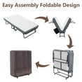 thumbnail image 3 of Folding Bed with Mattress, Portable Foldable Bed with 5"Memory Foam Mattress and Metal Frame,Roll Away Bed Guest on Wheels with Side Storage Pocket, Space Saving, Easy Storage, 3 of 7