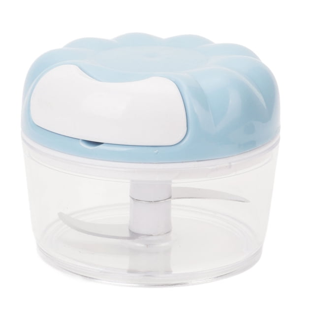 Garlic Chopper, Incisive Blades Garlic Grinder Safe Transparent For Home Blue