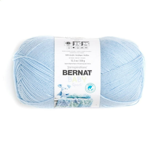 "Bernat® Fil Baby Sport™, Acrylique #3 DK, 12,3oz/350g, 1256 Yards" Fil pour bébé aux reflets subtils