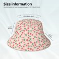 thumbnail image 4 of Daiia Strawberry And Flowers Pattern Bucket Hat - Trendy Cotton Sun Hat for Beach, Golf, Fishing - Fun Outdoor Vacation Boonie for Men and Women, 4 of 9