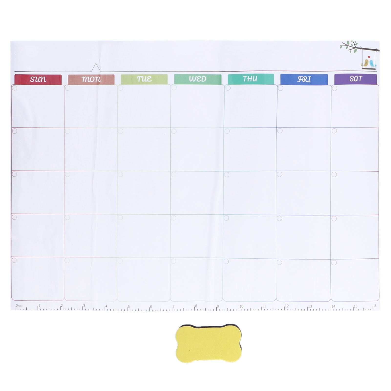 Dry Erase Calendar, Enough Space Monthly Plan Whiteboard Stickers Self Adhesive  For Office For Refrigerator For Teaching