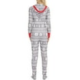 thumbnail image 5 of Pajamas For Women Set Christmas Women's Fleece Covered Feet Hooded One-Piece Pajama Set, 5 of 7