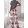 thumbnail image 5 of PRETTYGARDEN Women's 2 Piece Pajama Sets Summer Matching Lounge Outfits Short Sleeve Printed Sleepwear Spring PJ Set, 5 of 10