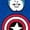 ROYAL BLUE, variant on Captain America - Logo Stack - Men's Short Sleeve Graphic Tee
