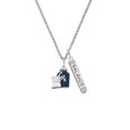 thumbnail image 2 of Delight Jewelry Silvertone Blue Prescription Bottle Silvertone Balance Bar Charm Necklace, 23", 2 of 4