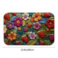 thumbnail image 2 of Hearth & Gear 3D Floral Print Doormat Set Modern Bath Rug And Entryway Carpet With High Absorbency Machine Washable Floor Mat For Bathroom Front Door Indoor D Band Blanket Throw Christmas Blankets, 2 of 4