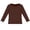 X1 Brown, variant on Ticikt Girls Short/Long Sleeve Shirts Ribbed Knit Cotton Crewneck Tops Slim Fit Soft Casual Kids Base Layer Undershirts