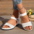 thumbnail image 5 of Eltusu Women's Flat Sandals, Casual Open Toe Soft Bottom Ankle Strap Summer Shoes White Size 7, 5 of 7