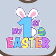 thumbnail image 4 of Inktastic My 1st Easter One with Bunny Ears and Tail Boys or Girls Baby Bib, 4 of 4
