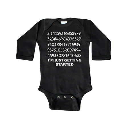 

Inktastic I m Just Getting Started- Pi Day numbers Gift Baby Boy or Baby Girl Long Sleeve Bodysuit
