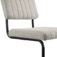 thumbnail image 6 of Side Dining Chair, Set of 2, Taupe Gray Black, Fabric, Metal, Mid Century Kitchen Cafe Bistro Hospitality Restaurant, Modern Contemporary HB34853, 6 of 11