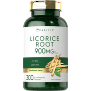 Licorice Root Extract 900 mg | 300 Capsules | by Carlyle