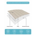 thumbnail image 5 of Quilts Twin-XL Size Bedding Set, Simple Line Linen Texture Lightweight Quilted Comforter, Beige Modern Art Geometric Soft Reversible Bedspread Coverlet with Pillow Covers for All Season, 68" x 98", 5 of 7