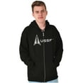 thumbnail image 5 of Space Force Logo US Military USSF Zip Up Hoodie Men's Women's Brisco Brands M, 5 of 6