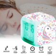 thumbnail image 5 of Unicorn Digital Alarm Clocks For Girls, Led Night Glowing Cube Lcd Clock With Light Children Wake Up Bedside Clock Birthday Gifts For Kids Women, 5 of 5