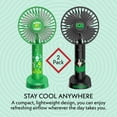 thumbnail image 2 of Monopoly Portable Handheld Fan 2 Pack, Rechargeable Personal Fans with Stand, Multi-Speed, Green and Black, 2 of 4