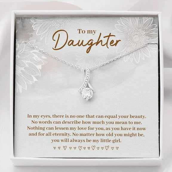 To My Daughter - Alluring Beauty Necklace - Gift from Mom, Birthday Gift