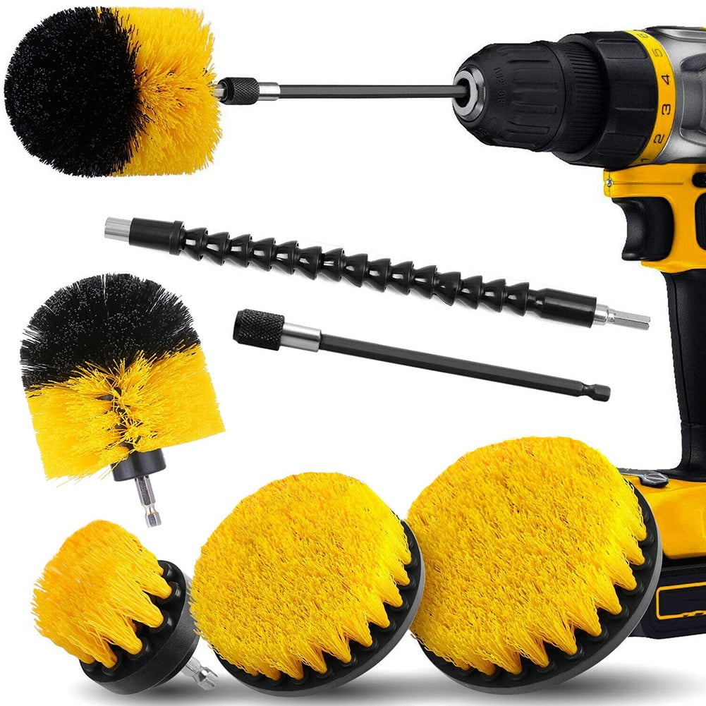 Electric Drill Brush Attachment Kit Brush Nylon Round Cleaning Brush C –  happineshome