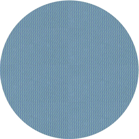 Ahgly Company Indoor Round Patterned Windows Blue Area Rugs, 7' Round
