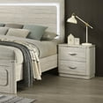 thumbnail image 2 of Furniture of America Ventur Modern 2-Drawer Nightstand, Dusty Gray, 2 of 8