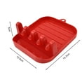 thumbnail image 6 of SUSUchens 2Pcs Pot Lid Rack Easy to Clean Spoon Chopsticks Rest Holder Space-Saving Countertop Kitchen Utensil Holder for Home Pink, 6 of 13