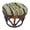 Eastbay Onyx, variant on 18-inch Round Spun Polyester Tufted Footstool Cushion - Tropique Raven
