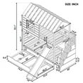 thumbnail image 3 of Twin Over Twin Bunk Beds with Trundle & Slide, Solid Pinewood House Bedframe w/ Storage Staircase, Roof & Window Design, No Box Spring Need, White, 3 of 7