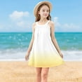 thumbnail image 2 of QTOCIO Toddler Girls Dresses, Baby Girl Summer Clothes, Kids Girls Cute Gradient Sleeveless Camisole Dress A Line Suspenders Wrinkle Dress, Yellow, 9 Years, 2 of 8