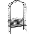 thumbnail image 3 of Cenador de hierro Bench International Caravan Mandalay para patio, color negro envejecido, 3 of 3