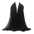 thumbnail image 2 of Hontri Scarf in Sale, High Quality Viscose Extra Long Wrinkle Cloud Hijab Scarf Shawl Soft Islamic Muslim Bk13# 1Pc Scarf Muslim Beard Scarf, 2 of 2