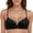 Black, variant on Women's Solid Color Double Gathered Underwire Comfort Bra Wireless Bras for Women, Black, Size 32