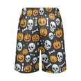 thumbnail image 3 of joogoo Mens Swim Trunks Pumpkin Skeleton Halloween Beach Shorts Drawstring Elastic Waist Swimwear Bathing Suits XL, 3 of 7