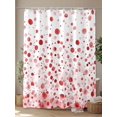 thumbnail image 4 of Boanket Polyester Fabric Red Polka Dot Shower Curtain, Modern Art Abstract Watercolor Dot Waterproof Bathtub Curtain Bathroom Decor Set with Hooks 60 x 72 Inches,, 4 of 6