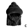 thumbnail image 7 of One Piece Thermal Knitted Hats Neck Warm Cycling Windproof Plush Fluffy Beani, 7 of 7