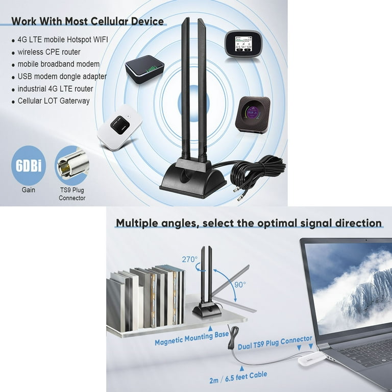 4G LTE 6dBi 磁気ベース MIMO TS9 アンテナ 新品⭐️4G LTE 6dBi 磁気ベース MIMO TS9 アンテナ Wifi - メルカリ