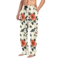 thumbnail image 2 of FORMRS Mens Pajama Pants with Pockets Sleepwear Lounge Bottoms Sizes S-2XL, Large Red Floral Pattern, 2 of 7