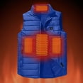 thumbnail image 4 of Heated Vests for Kids Girls Boys with 4 Heating Zones Intelligent Constant Temperature Sleeveless Jacket for Hiking Skiing New Jackets for Girls Winter Light Blue 14 Years, 4 of 9