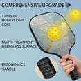 thumbnail image 2 of Pickleball Paddles Set Of 2, Fiberglass Surface, Turquoise Marble Pattern, 4 Balls & Bag, 2 of 5