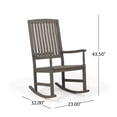 thumbnail image 3 of Penny Outdoor Acacia Wood Rocking Chair (Set of 2), Gray, 3 of 10