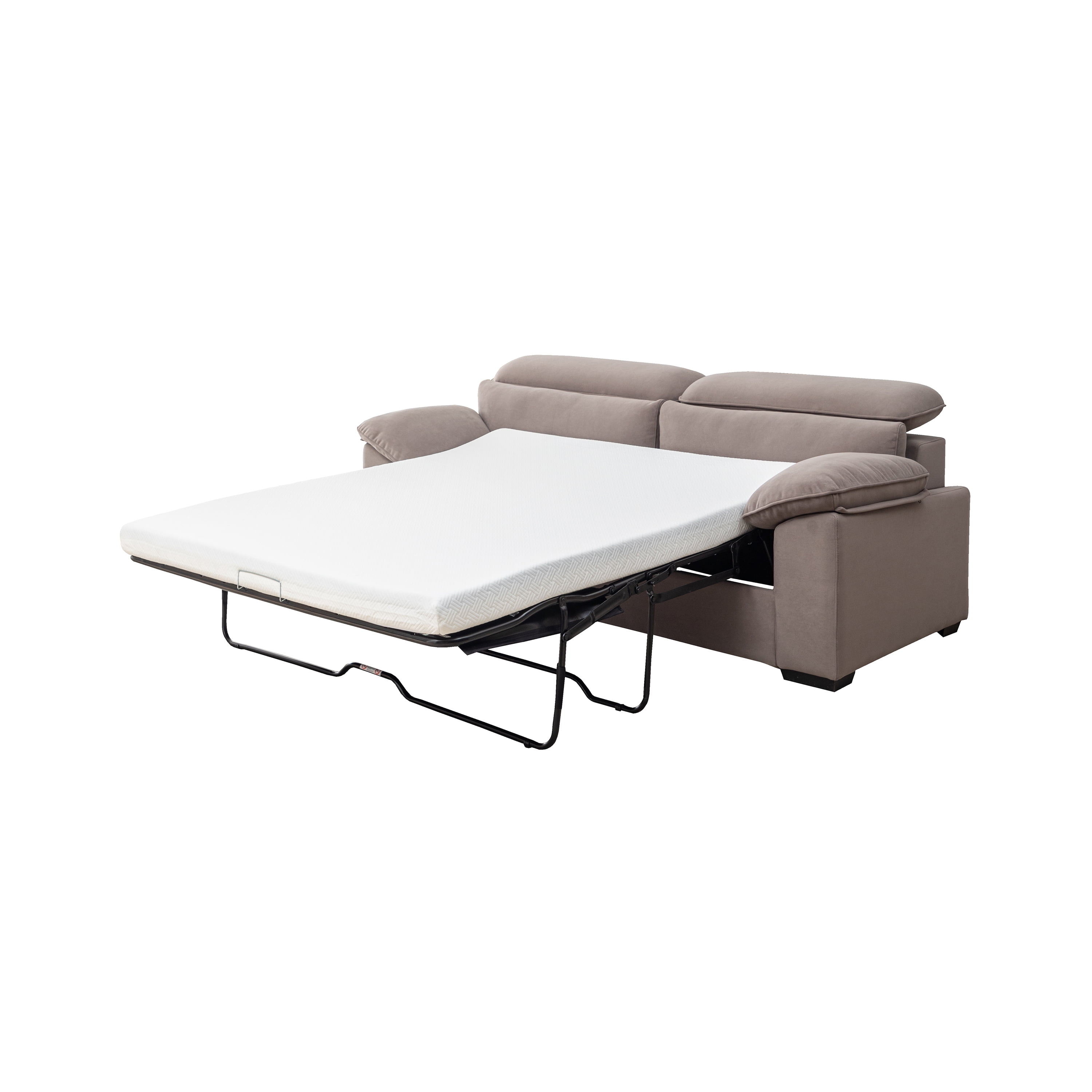 Sonny Contemporary Modern Pullout Sofa Bed with 4" Gel Mattress, Grey