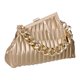 thumbnail image 1 of Bolsa Triángulo plisado de mano femenino moda axila casual para banquete de noche JShteea Para Estrenar, 1 of 7